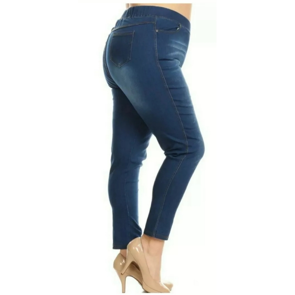 JVINI Womens Jeggings Medium Blue Jean Leggings